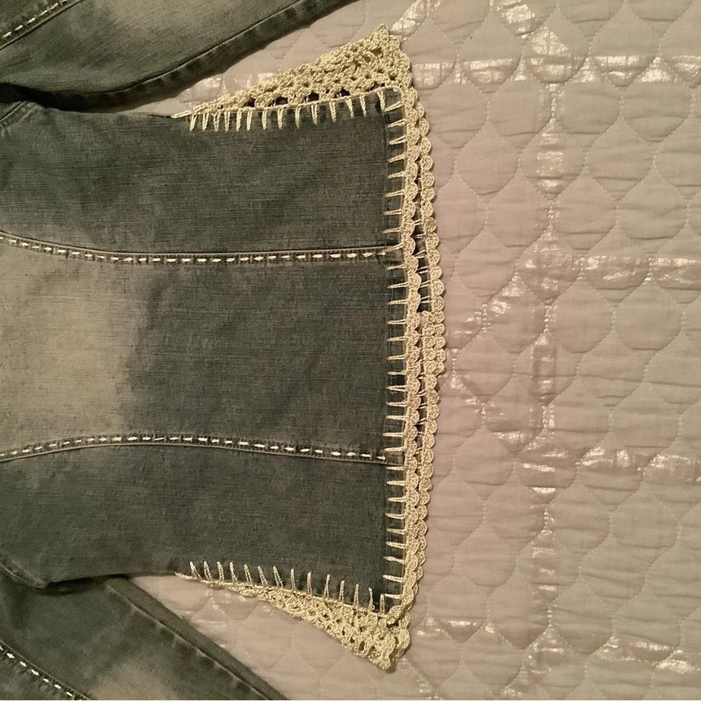 CREST~VINTAGE~BOHO~JEAN JACKET~S~ - Picture 9 of 16